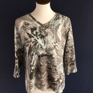 Chico’s Multicolored blouse   Size 2